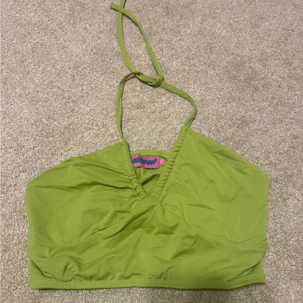 Edikted Green Halter Crop Top